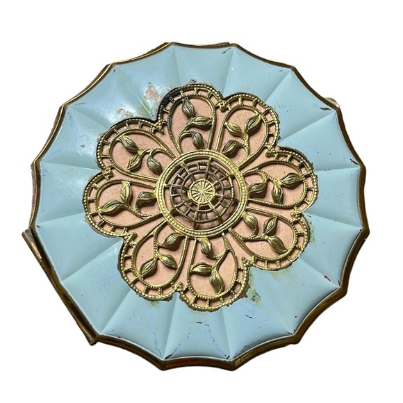 *SOLD* Vintage Elgin Enamel Make Up Compact - Picture 1 of 5